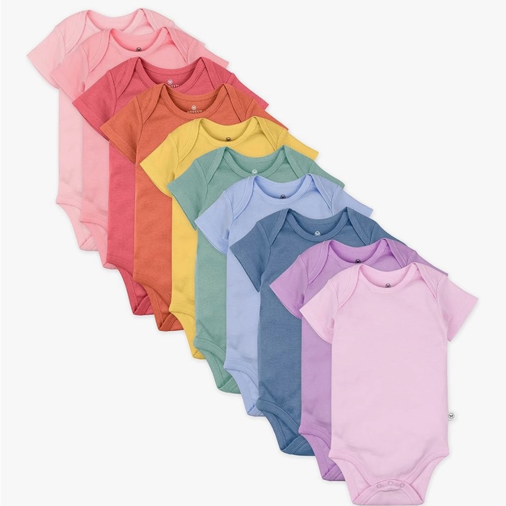 NEW Honest Co. 10 pack Pink Gem Tone Onesies